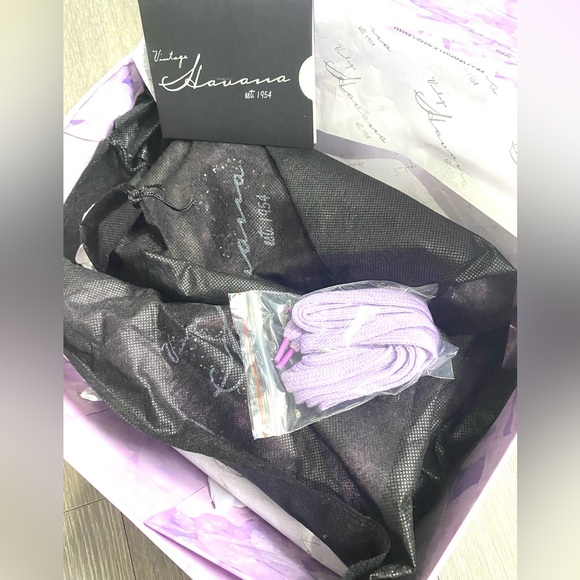 💟NIB VINTAGE HAVANA HI TOP GLITTER SNEAKERS - ALEXIS - PURPLE SIZE 6.5 or 6 1/2 - Picture 7 of 9